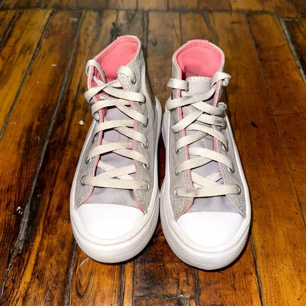 Converse Chuck Taylor All Star Move Platform Sneakers Youth Size 11 Light Gray